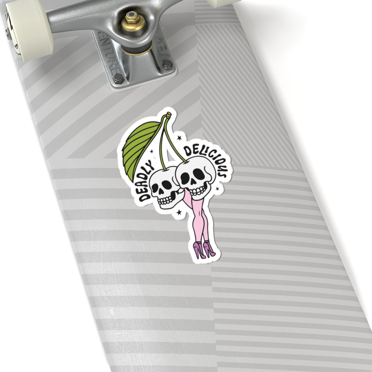 Cheeky Skull Cherry Sticker Gift For Teen Vinyl Decal Present For Friend Unique Punk Art Aesthetic – product image 9