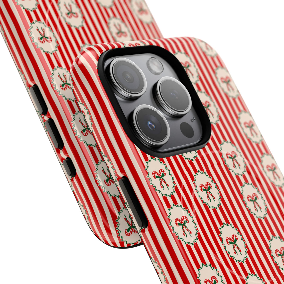 Christmas Candy Cane Phone Case For Sister Magnetic iPhone Cover Holiday Stripe Wreath Design Tough – product image 10
