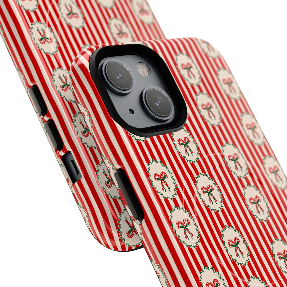Christmas Candy Cane Phone Case For Sister Magnetic iPhone Cover Holiday Stripe Wreath Design Tough – product image 16