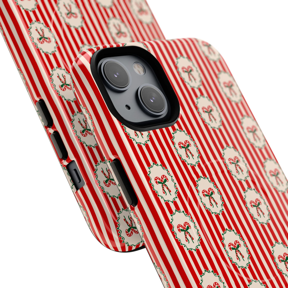Christmas Candy Cane Phone Case For Sister Magnetic iPhone Cover Holiday Stripe Wreath Design Tough – product image 20