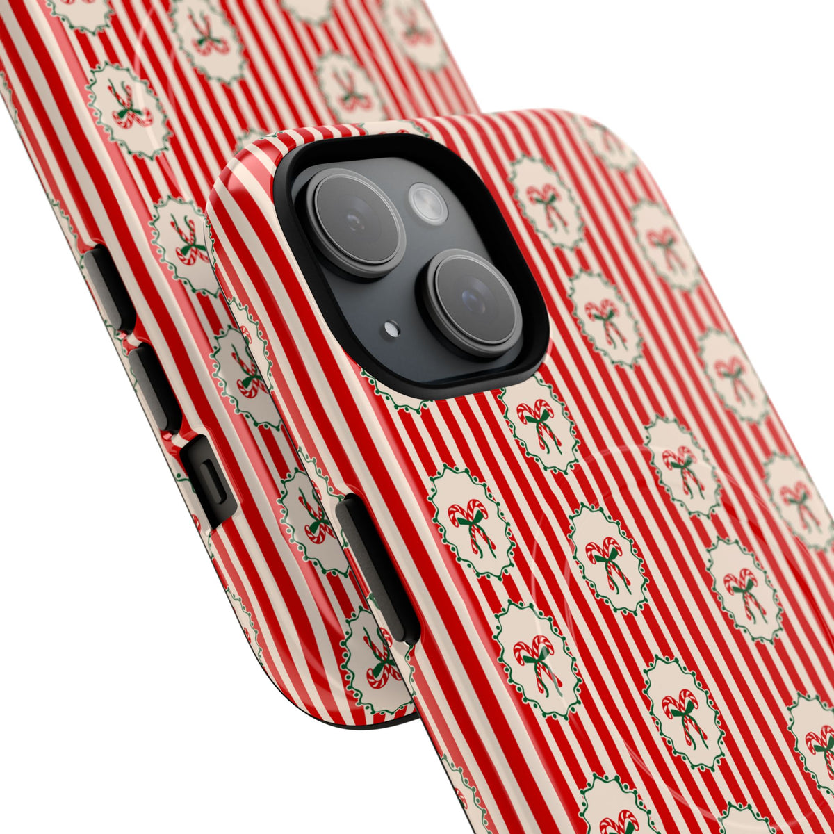 Christmas Candy Cane Phone Case For Sister Magnetic iPhone Cover Holiday Stripe Wreath Design Tough – product image 8