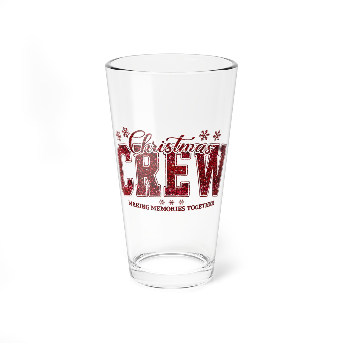 Christmas Crew Mixing Glass Gift For Best Friend Holiday Cocktail Tumbler Present For Roommate