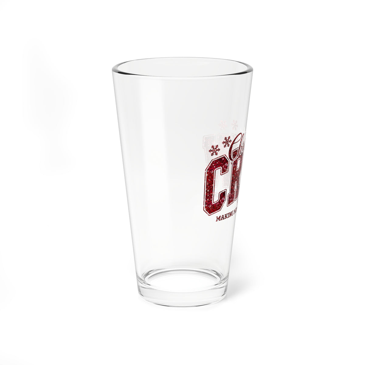 Christmas Crew Mixing Glass Gift For Best Friend Holiday Cocktail Tumbler Present For Roommate – product image 2