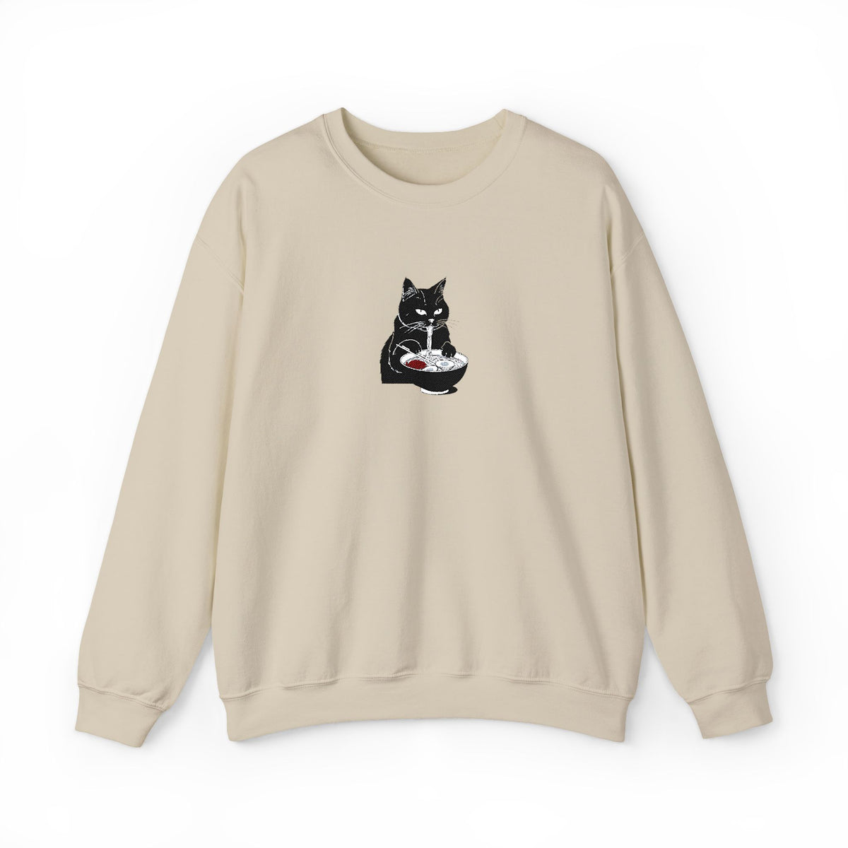 Christmas Ramen Cat Sweatshirt Gift For Mom Cute Kitty Graphic Crewneck Foodie Sweater For Sister – product image 6
