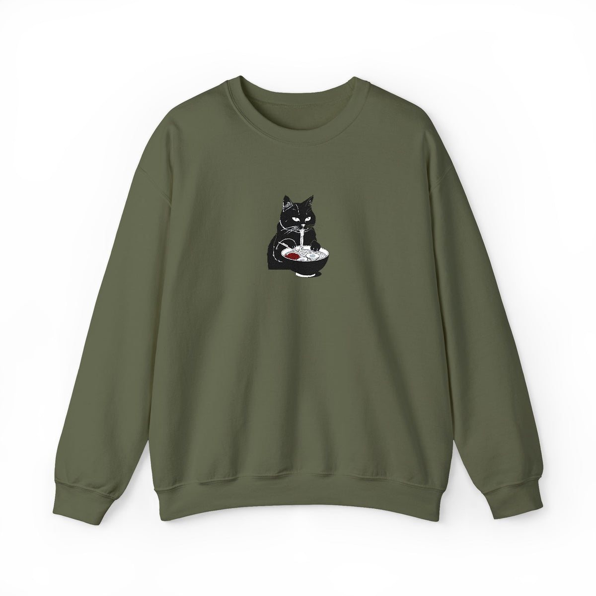Christmas Ramen Cat Sweatshirt Gift For Mom Cute Kitty Graphic Crewneck Foodie Sweater For Sister – product image 7