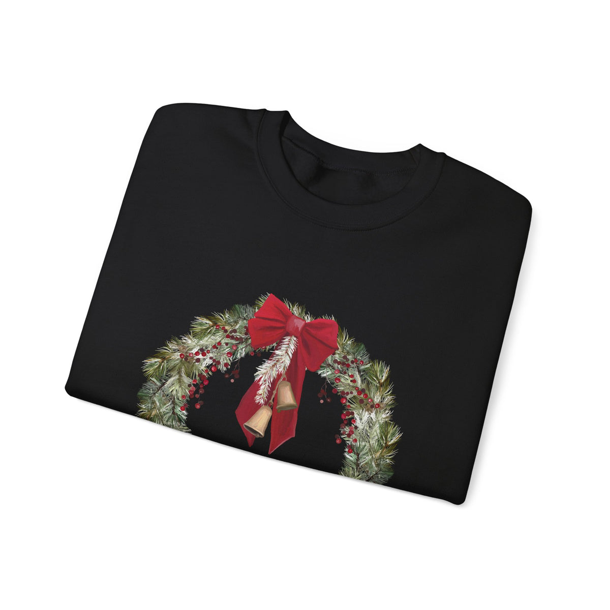 Christmas Wreath Sweatshirt Gift For Mom Holiday Crewneck Seasonal Winter Present For Sister Classic – product image 2