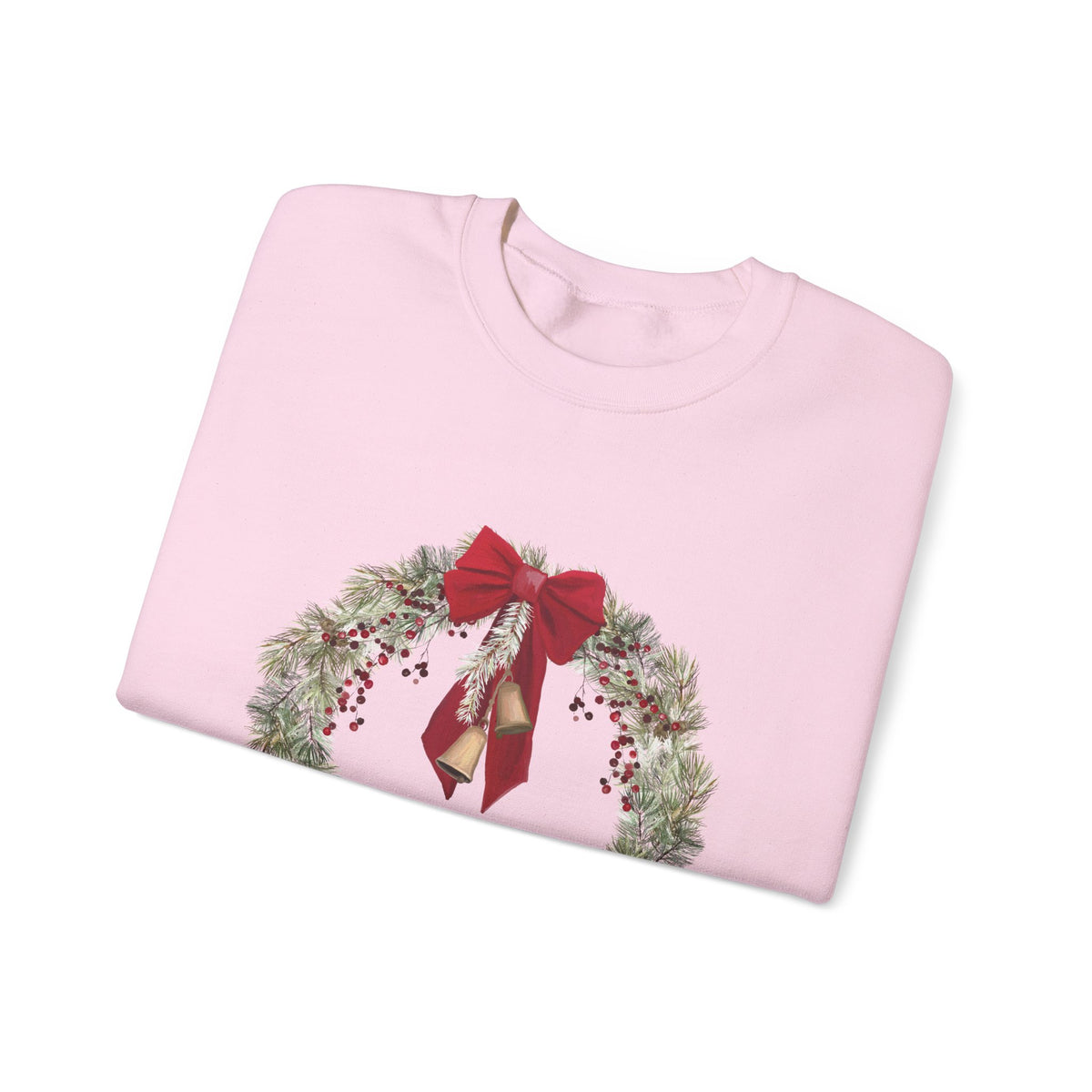 Christmas Wreath Sweatshirt Gift For Mom Holiday Crewneck Seasonal Winter Present For Sister Classic – product image 3