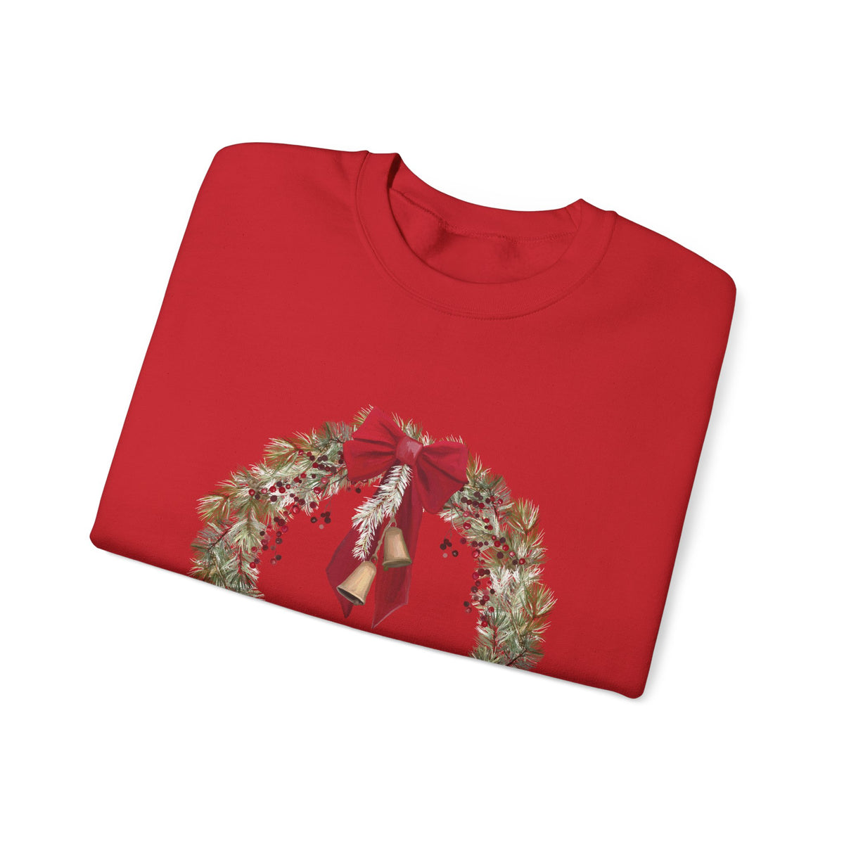 Christmas Wreath Sweatshirt Gift For Mom Holiday Crewneck Seasonal Winter Present For Sister Classic – product image 4