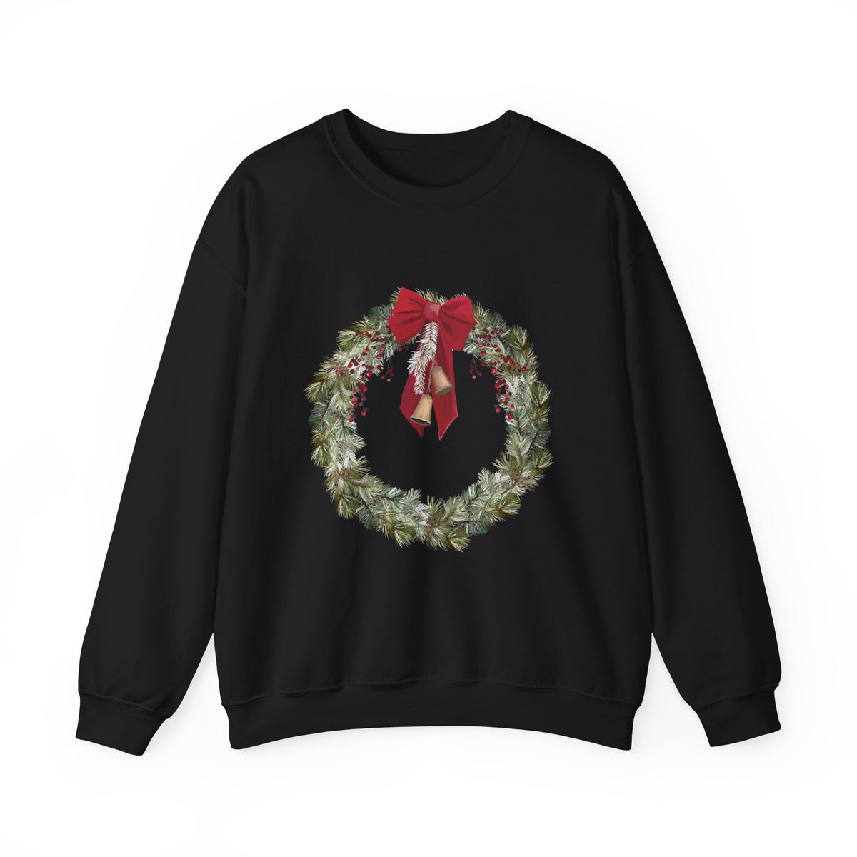 Christmas Wreath Sweatshirt Gift For Mom Holiday Crewneck Seasonal Winter Present For Sister Classic – product image 7
