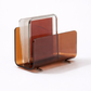 Clear Acrylic Metal Bookend Sculpture Geometric Bookshelf main