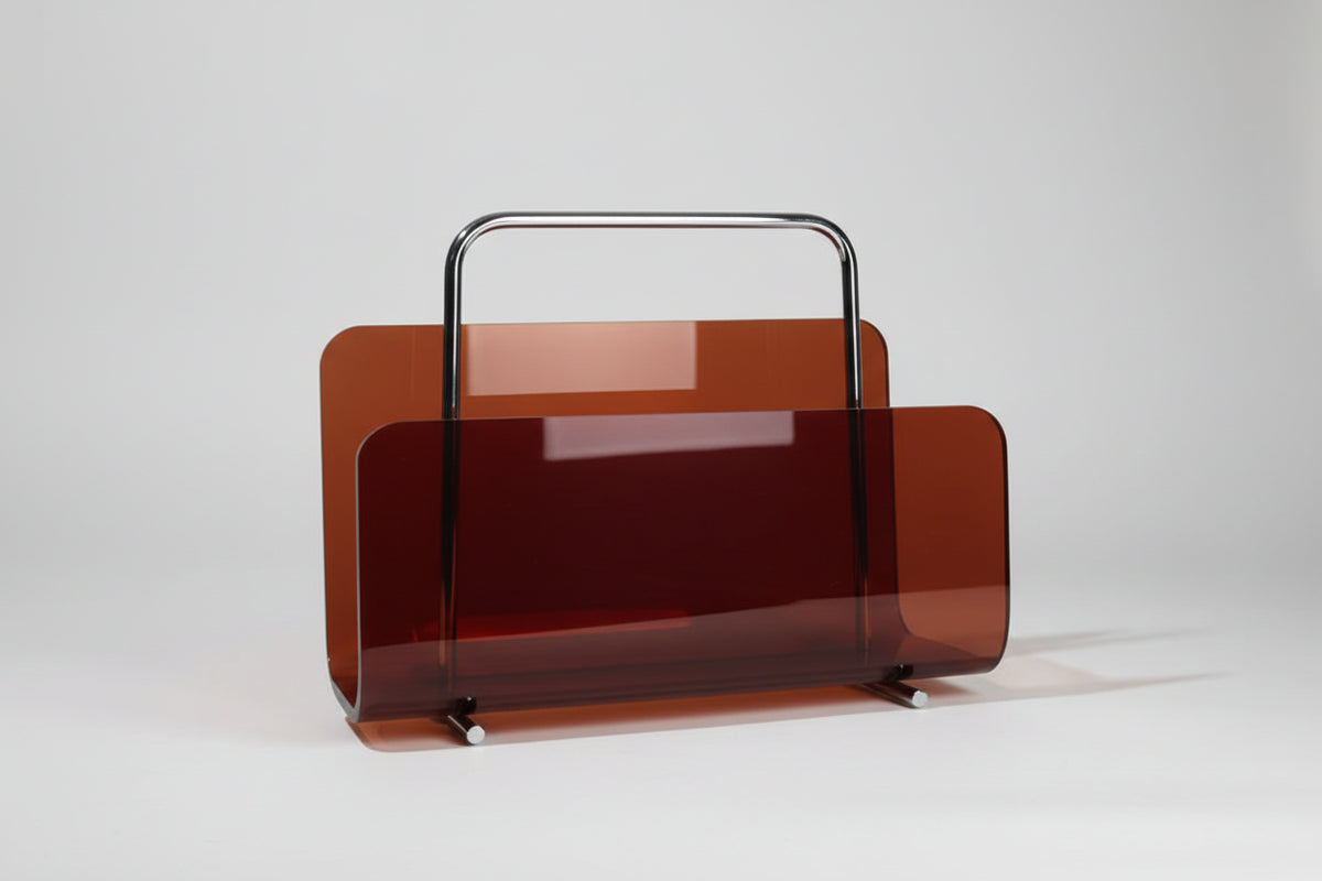 Clear Acrylic Metal Bookend Sculpture Geometric Bookshelf
