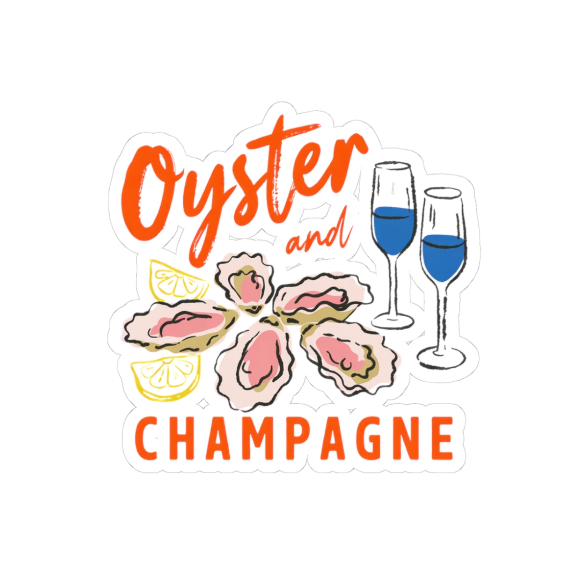 Coastal Foodie Sticker Seafood Lover Gift Brunch Party Decal Gourmet Kitchen Accessory Coastal Dinner