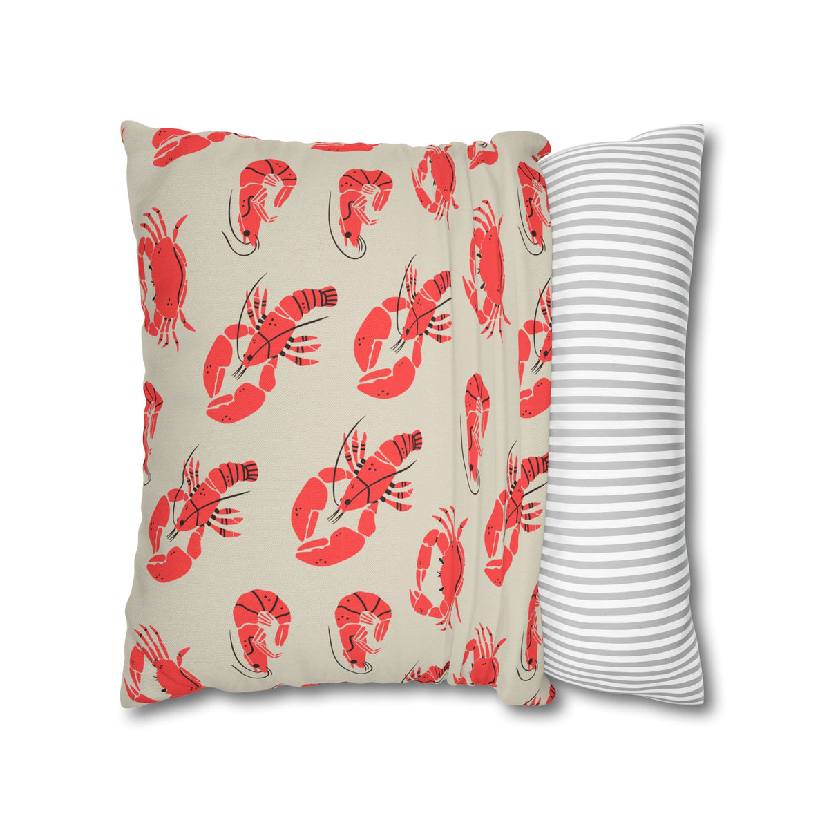 Coastal Seafood Pillow Cover For Beach House Decor Gift For Beach Lover Nautical Throw Cushion Gift