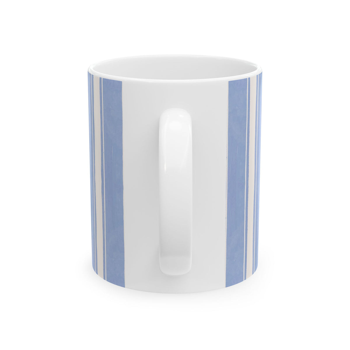 Coastal Stripe Coffee Mug for Beach House Kitchens Nautical Tea Cup Ocean Inspired Gift Blue Summer – product image 2