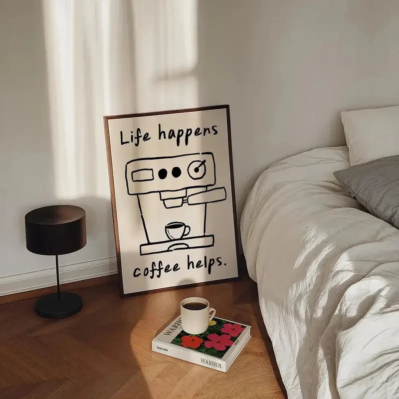 Coffee Machine cotton canvas wall art