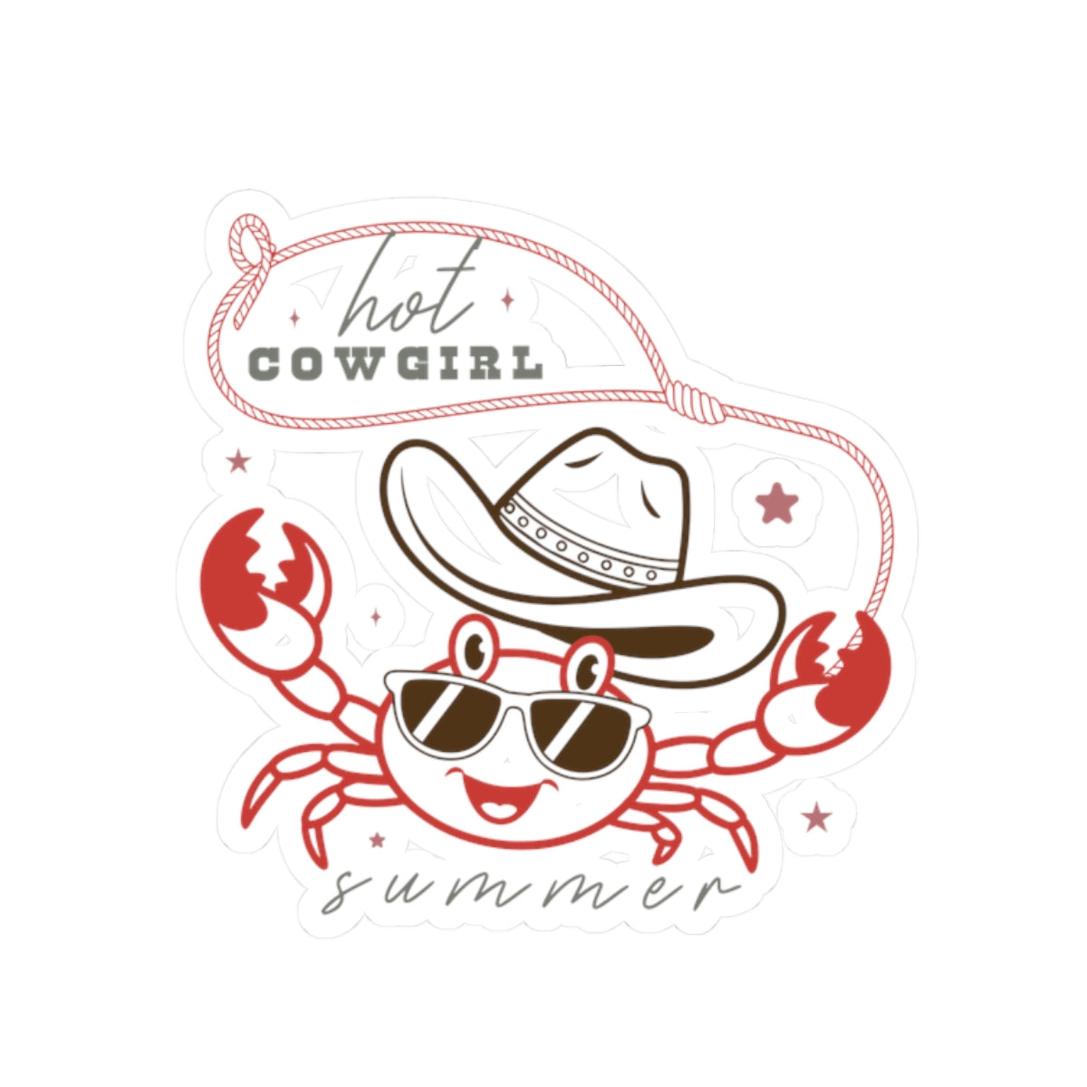 Cowgirl Summer Sticker For Phone Decal Western Beach Decal Coastal Country Vinyl Laptop Journal Water