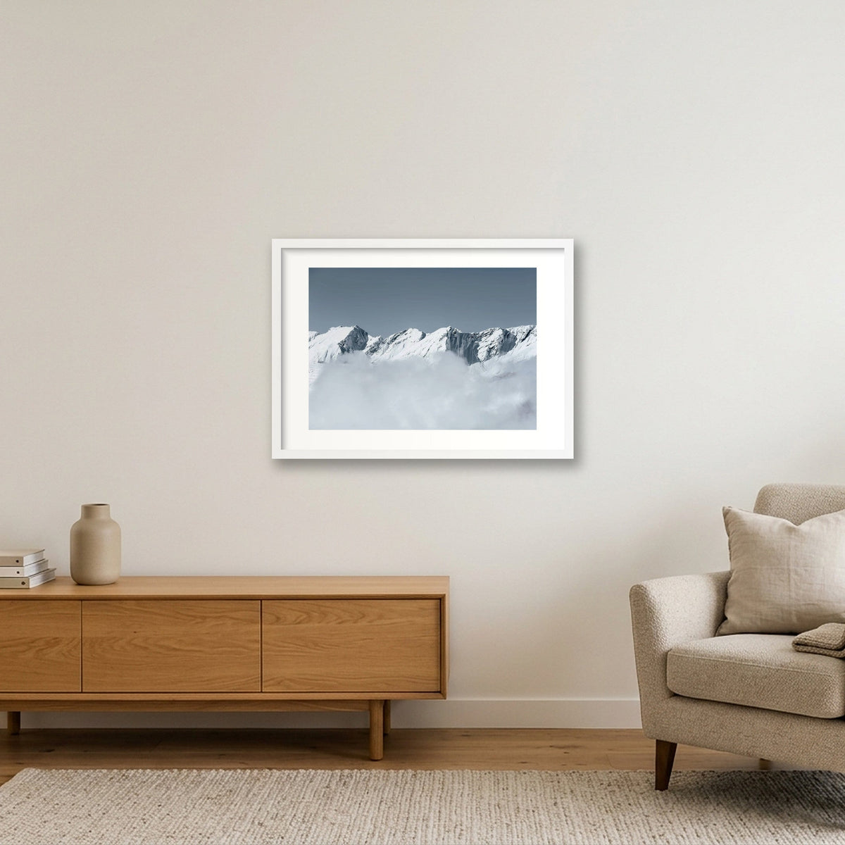 100 — 59×42cm, 23×17" White Frame