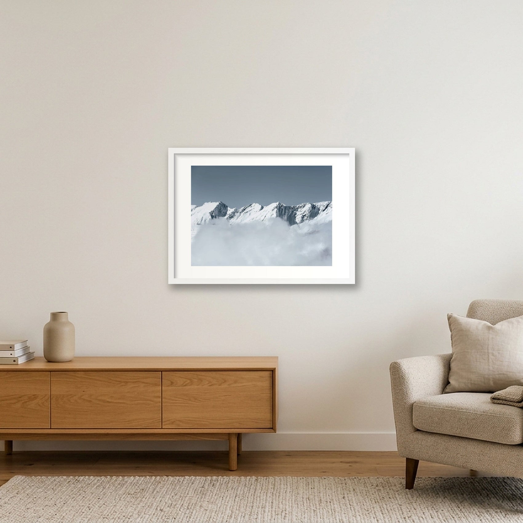 100 — 59×42cm, 23×17" White Frame