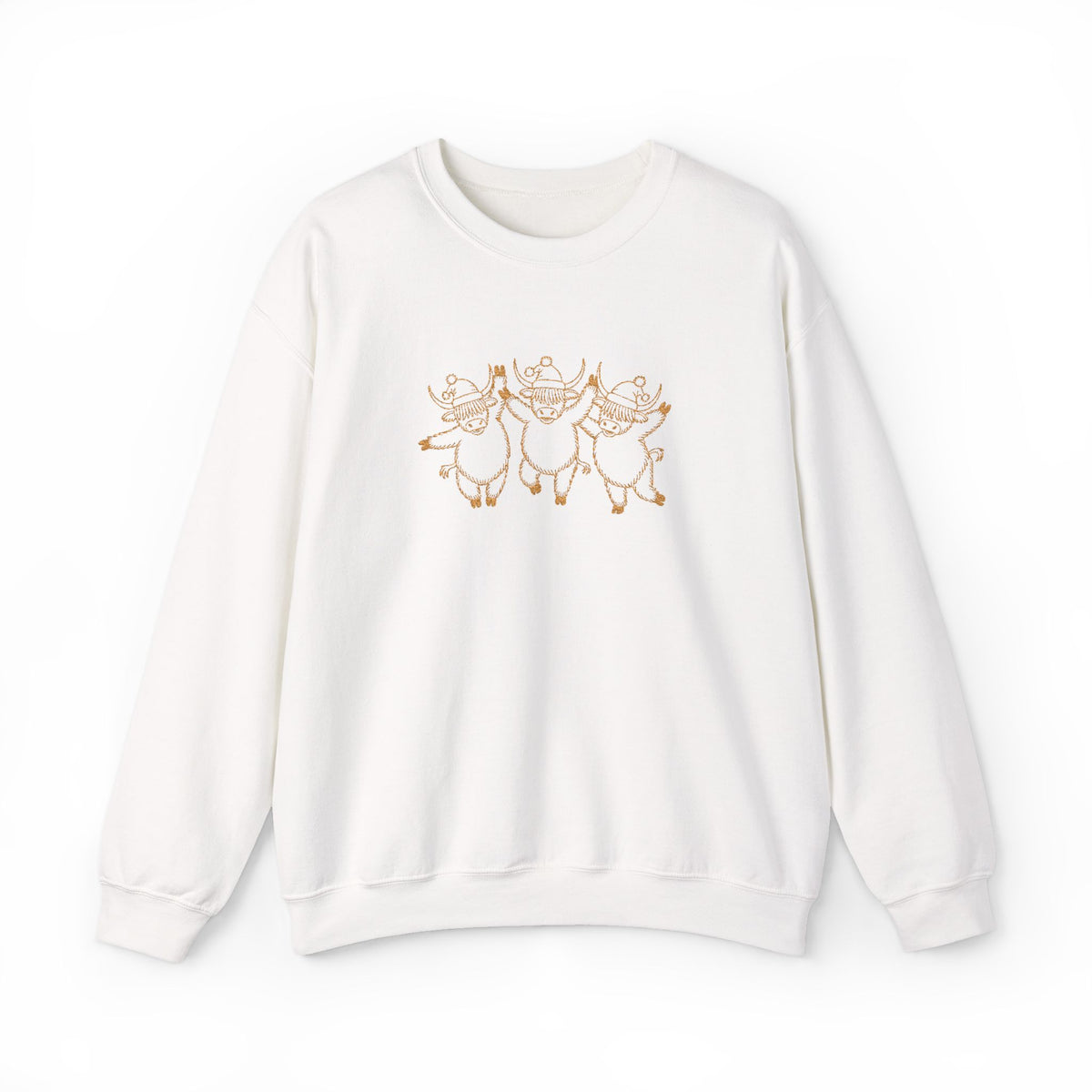 Dancing Highland Cow Christmas Sweatshirt Gift For Girlfriend Holiday Crewneck Present For Aunt Cute – product image 7