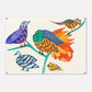 Colorful birds 1914 Atelier Martine Paul Poiret folk art acrylic print #PD_303 - view 4