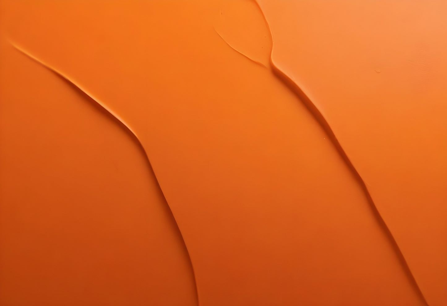 Abstract orange texture with smooth curves and lines in a vibrant hue. Generative AI