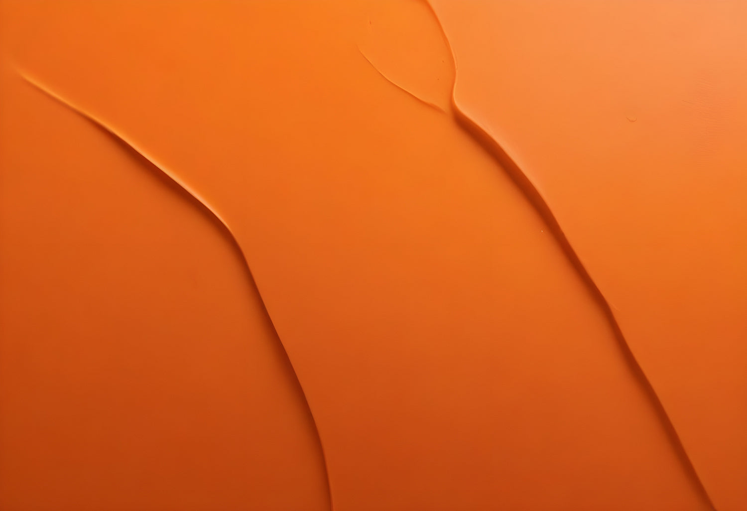 Abstract orange texture with smooth curves and lines in a vibrant hue. Generative AI