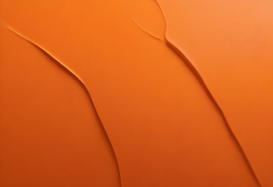 Abstract orange texture with smooth curves and lines in a vibrant hue. Generative AI