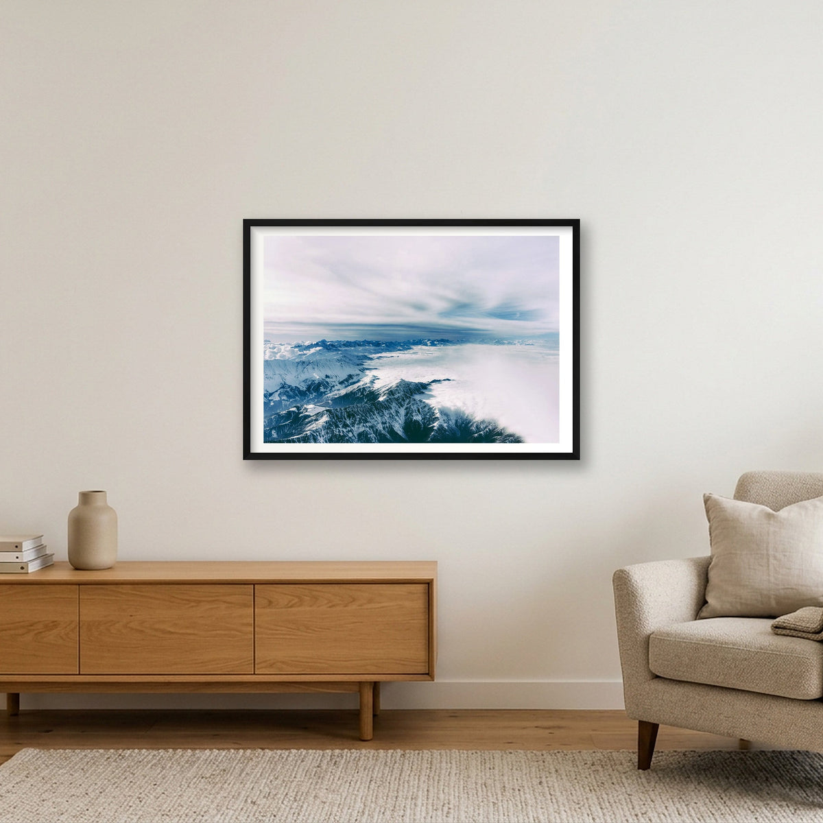 Bernese Alps fine art photograph Switzerland Snow Mountain, print #451 by Kzara Visual