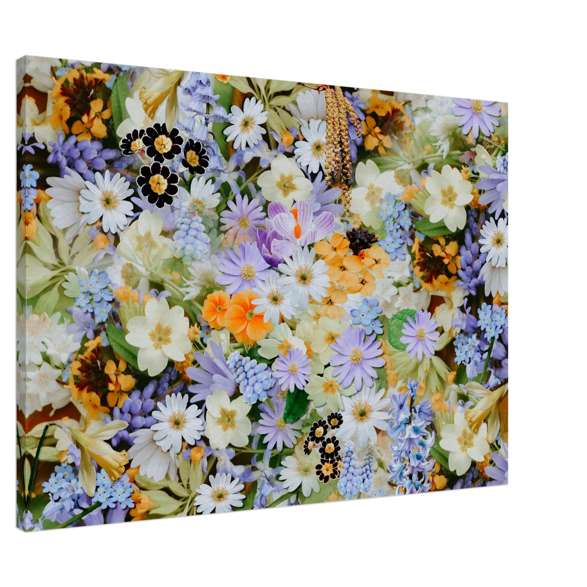 Spring Bloom Floral Medley Canvas Print - Vibrant Nature Canvas Print PD_332