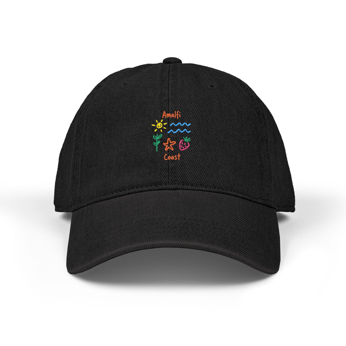 Embroidered Amalfi Coast Hat For Summer Beach Accessory Italian Womans Hat Embroidered Cap Gift For