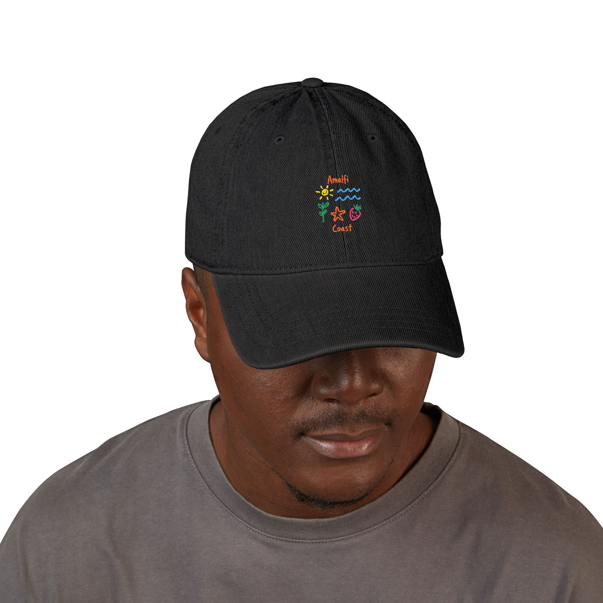 Embroidered Amalfi Coast Hat For Summer Beach Accessory Italian Womans Hat Embroidered Cap Gift For – product image 3