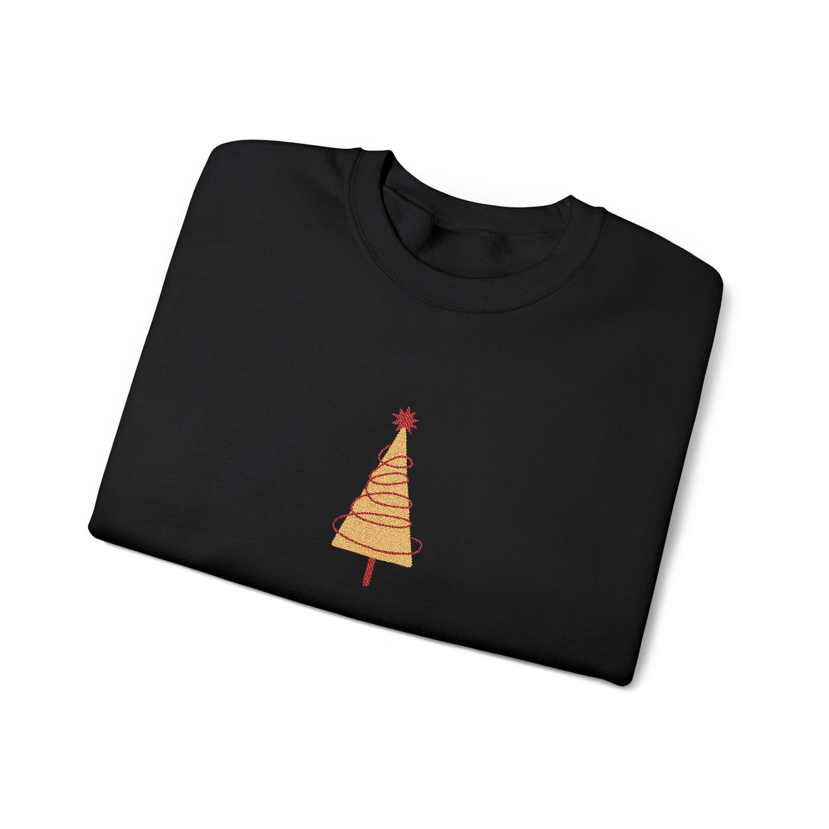 Embroidered Christmas Tree Sweatshirt Gift For Wife Minimal Holiday Crewneck Present For Mentor Quiet – product image 2