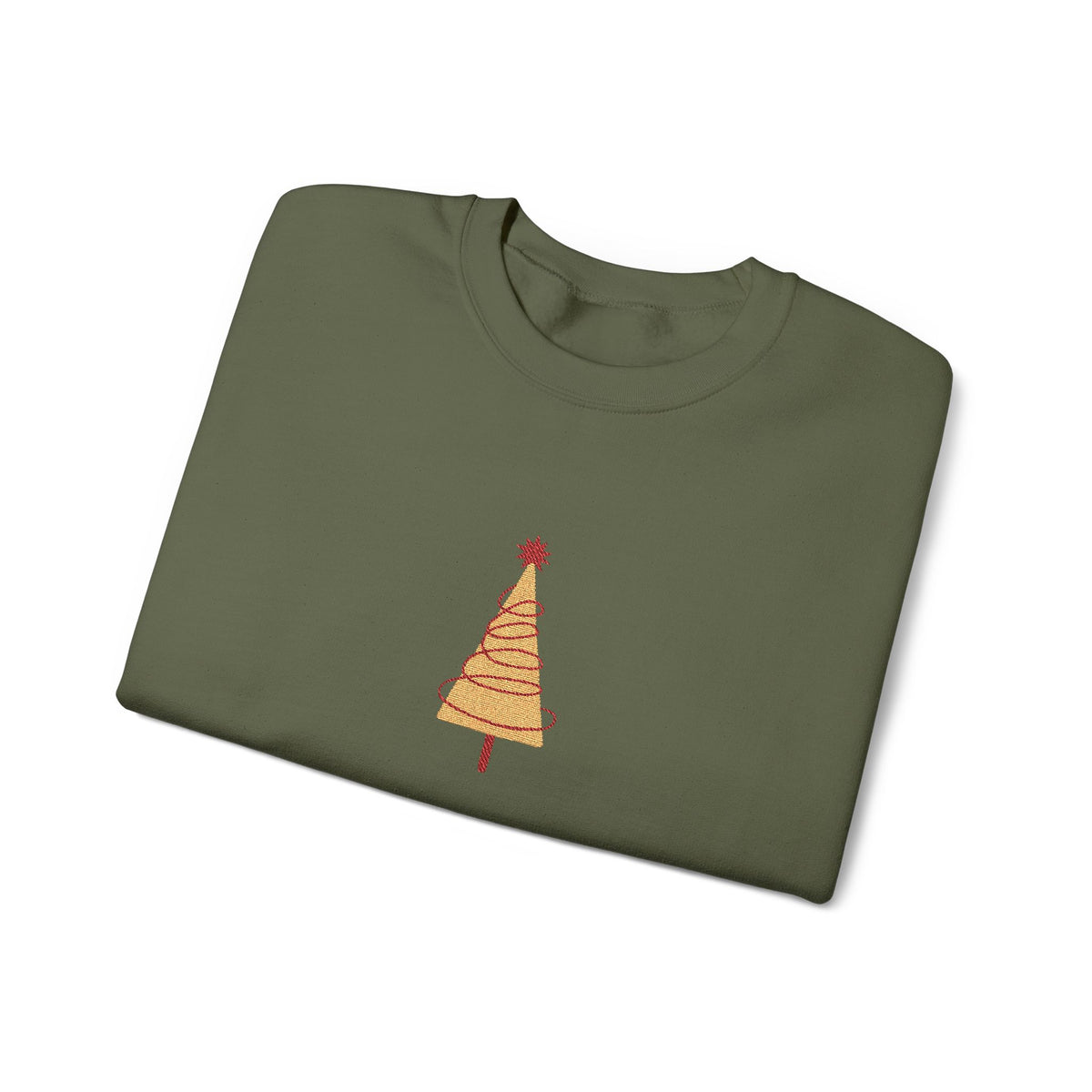 Embroidered Christmas Tree Sweatshirt Gift For Wife Minimal Holiday Crewneck Present For Mentor Quiet – product image 4