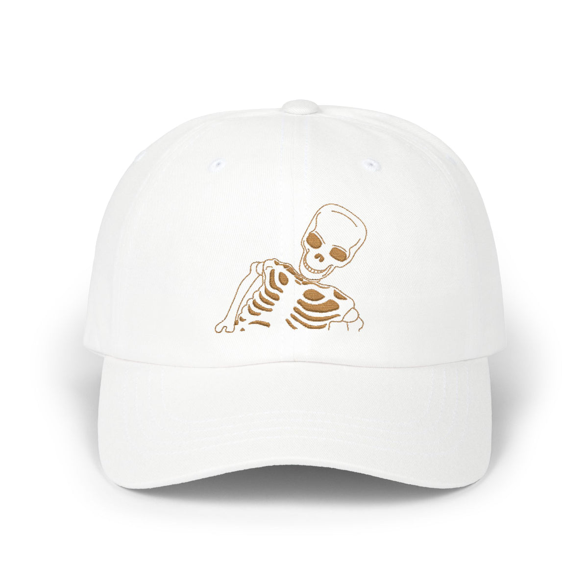Embroidered Hat Cute Skeleton Cap For Halloween Party Outfit Spooky Season Outfit Cap Cute Skull Hat