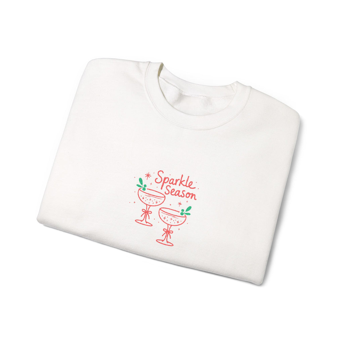 Embroidered Holiday Party Sweatshirt For Her Christmas Cocktail Crewneck Gift For Wife Festive
