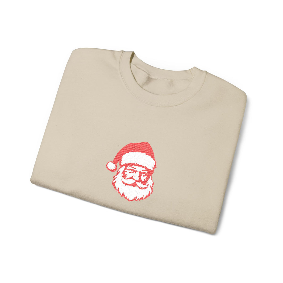 Embroidered Santa Sweatshirt For Christmas Outfit Cozy Christmas Crewneck Minimal Holiday Pullover – product image 3