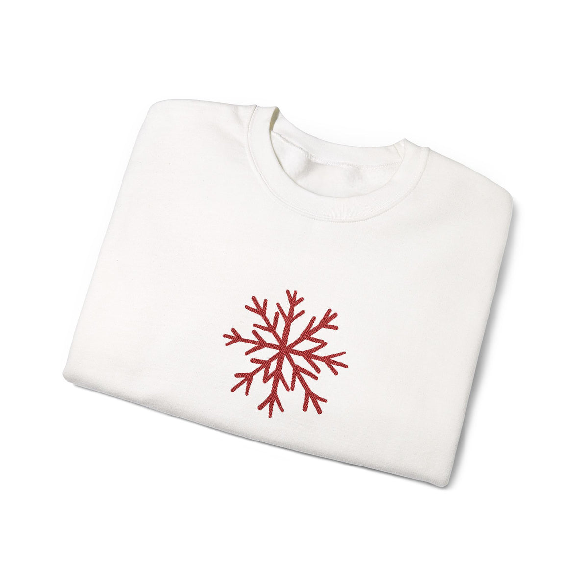 Embroidered Snowflake Sweatshirt Minimalist Winter Pullover Dainty Holiday Crewneck Subtle Festive