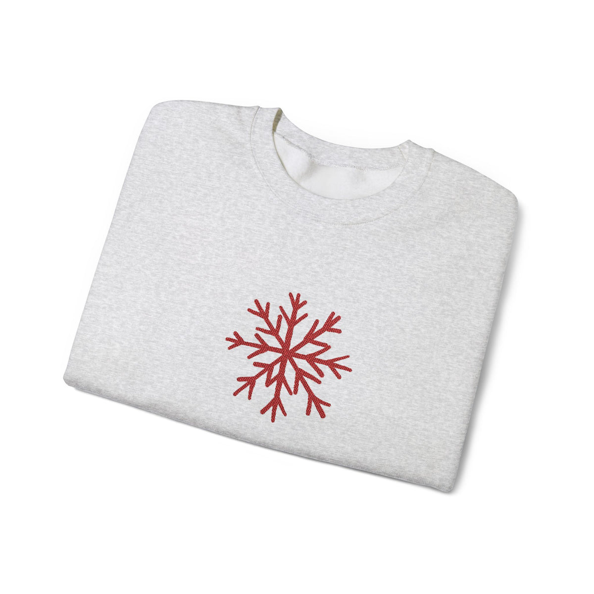 Embroidered Snowflake Sweatshirt Minimalist Winter Pullover Dainty Holiday Crewneck Subtle Festive – product image 2