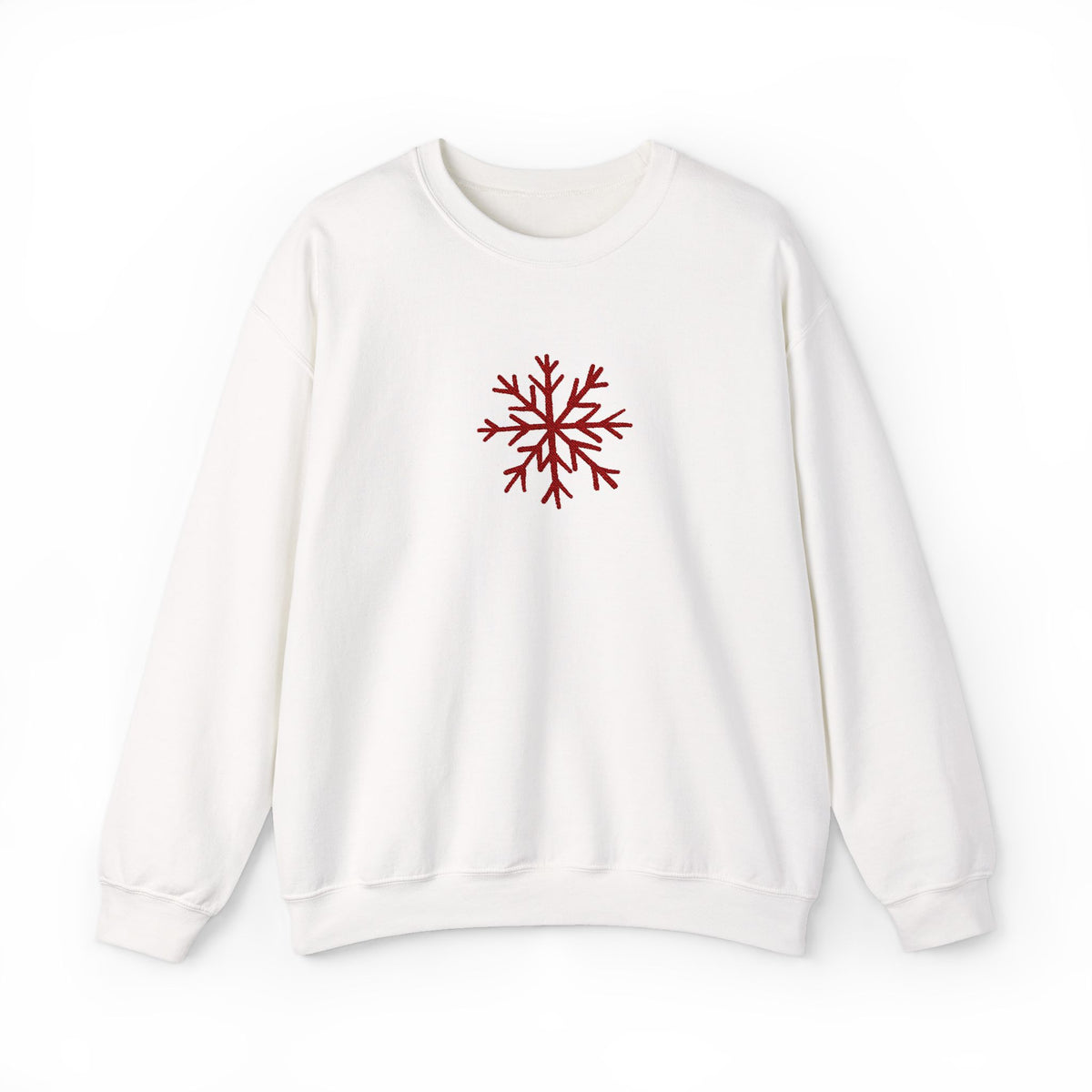 Embroidered Snowflake Sweatshirt Minimalist Winter Pullover Dainty Holiday Crewneck Subtle Festive – product image 5