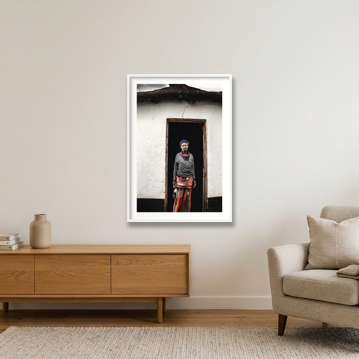 90 — 70×100cm, 28×39" White Frame