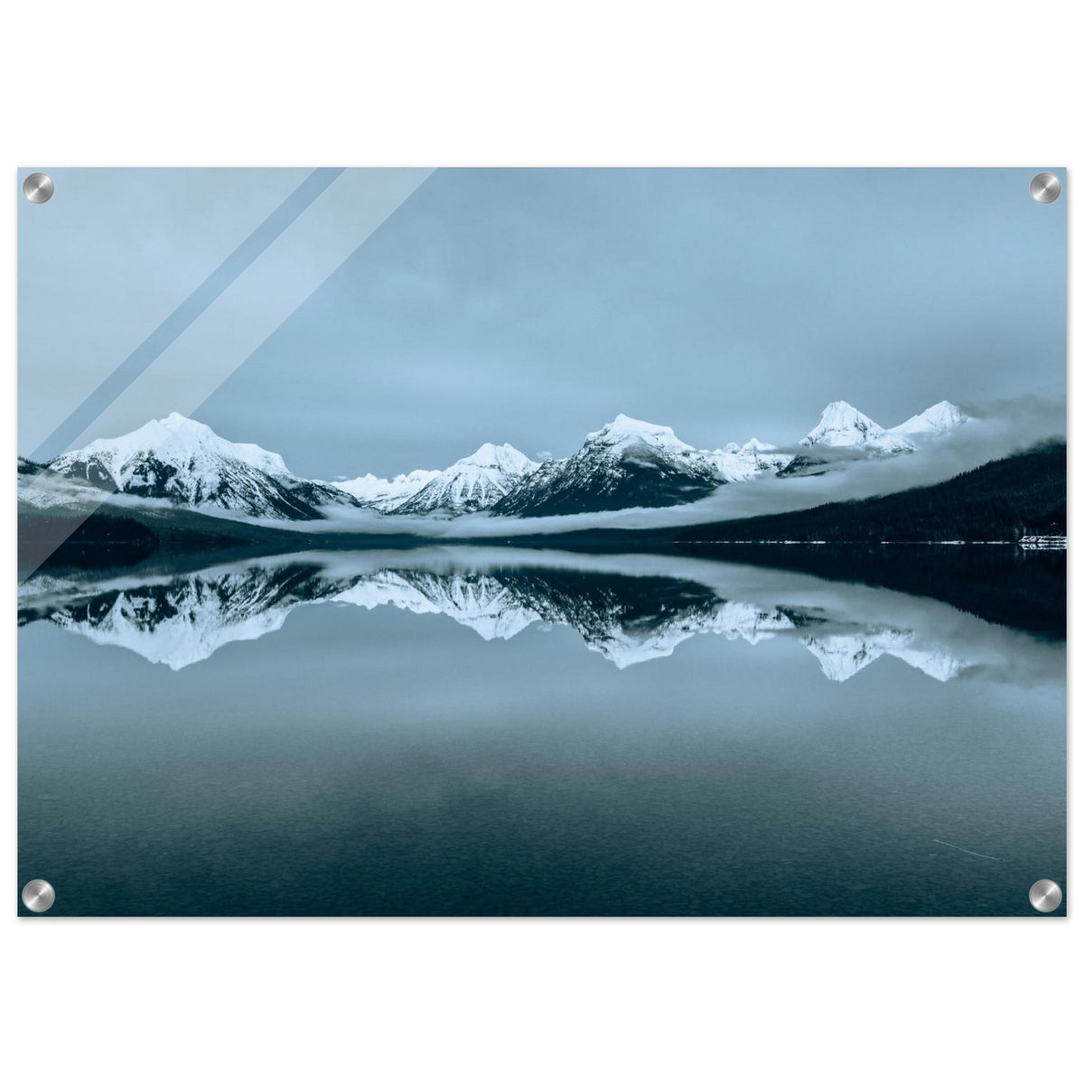 Lake McDonald mountain reflection #PD_309 acrylic print display view 3