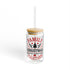 Family Christmas Glass Cup Gift For Mom Holiday Iced Coffee Tumbler Present For Grandma Bamboo Lid