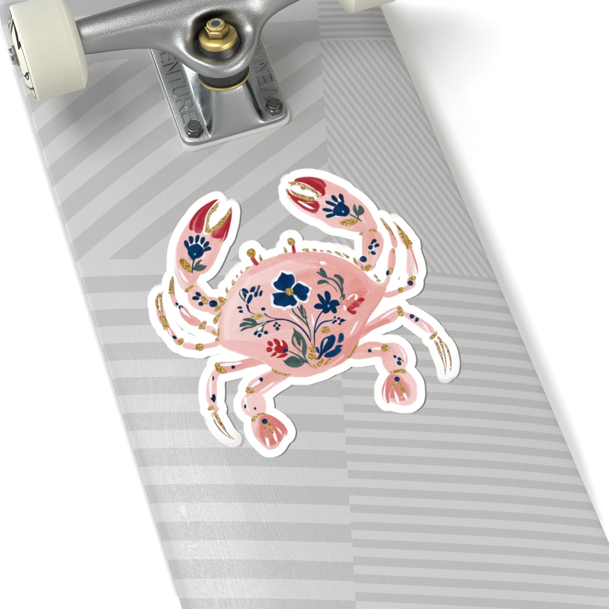 Floral Crab Sticker Pink Flower Decal For Travel Journal Sticker Summer Vacation Stickers For – product image 2