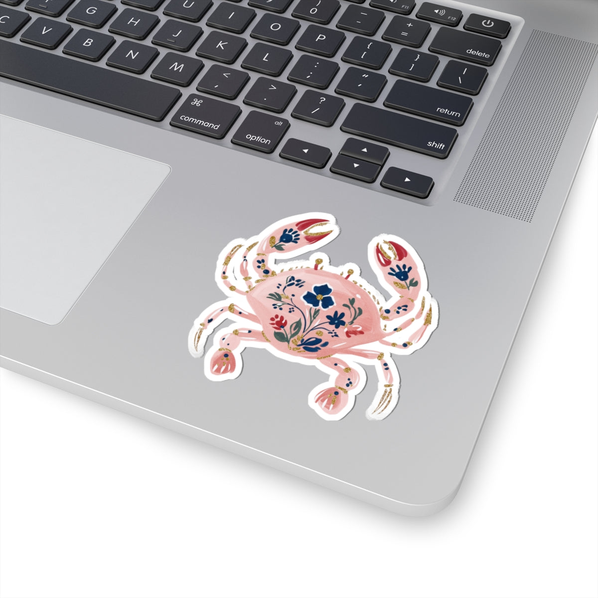 Floral Crab Sticker Pink Flower Decal For Travel Journal Sticker Summer Vacation Stickers For – product image 3