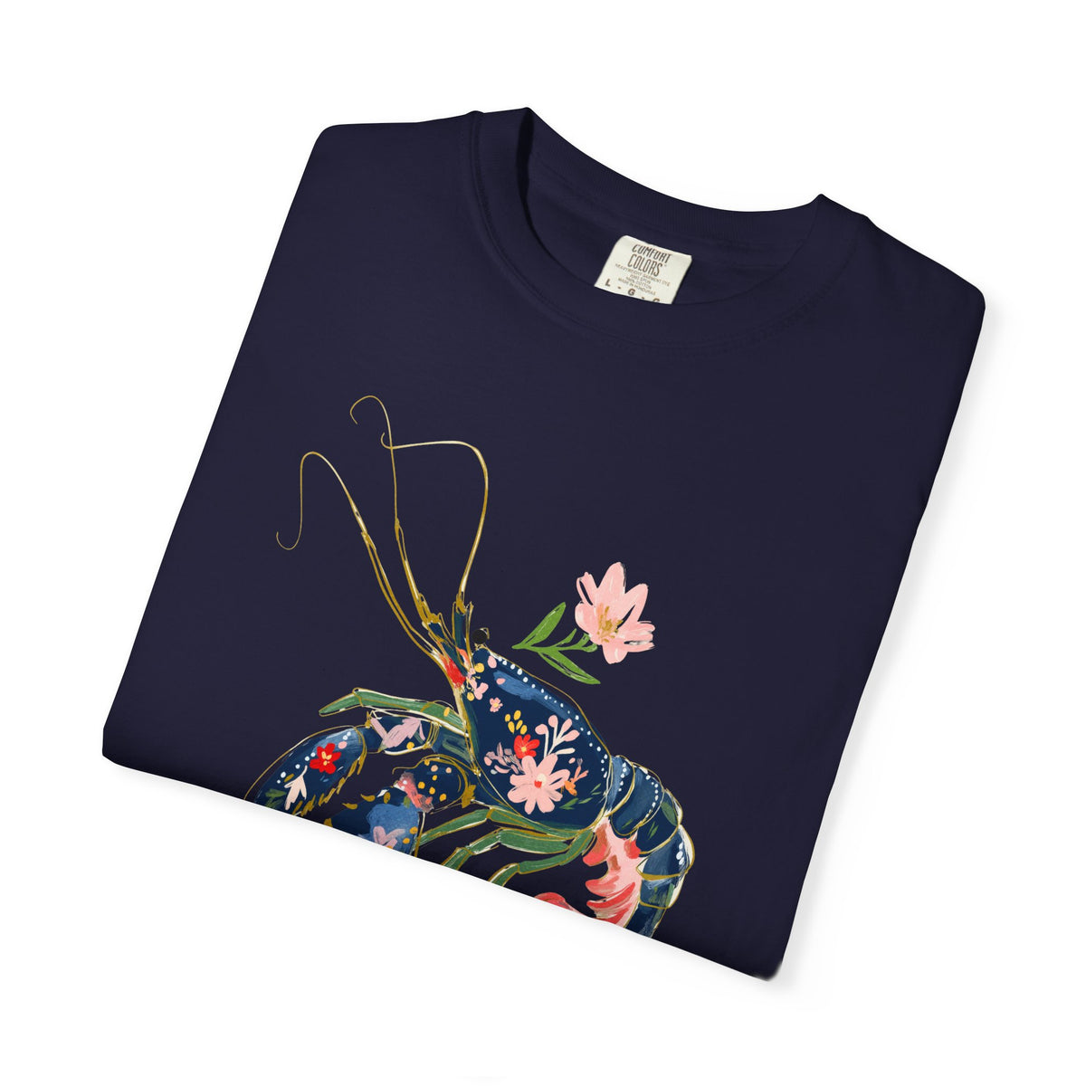 Floral Lobster T Shirt Nautical Sea Life Tee Coastal Gift For Sister Botanical Ocean Graphic Beach – product image 10