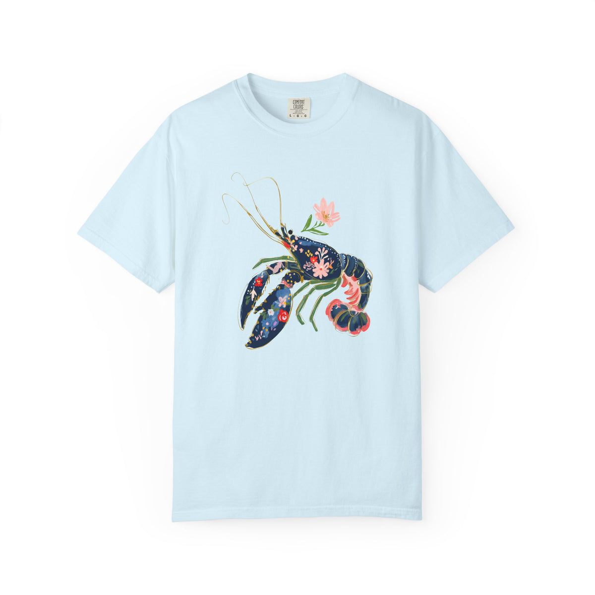 Floral Lobster T Shirt Nautical Sea Life Tee Coastal Gift For Sister Botanical Ocean Graphic Beach – product image 2