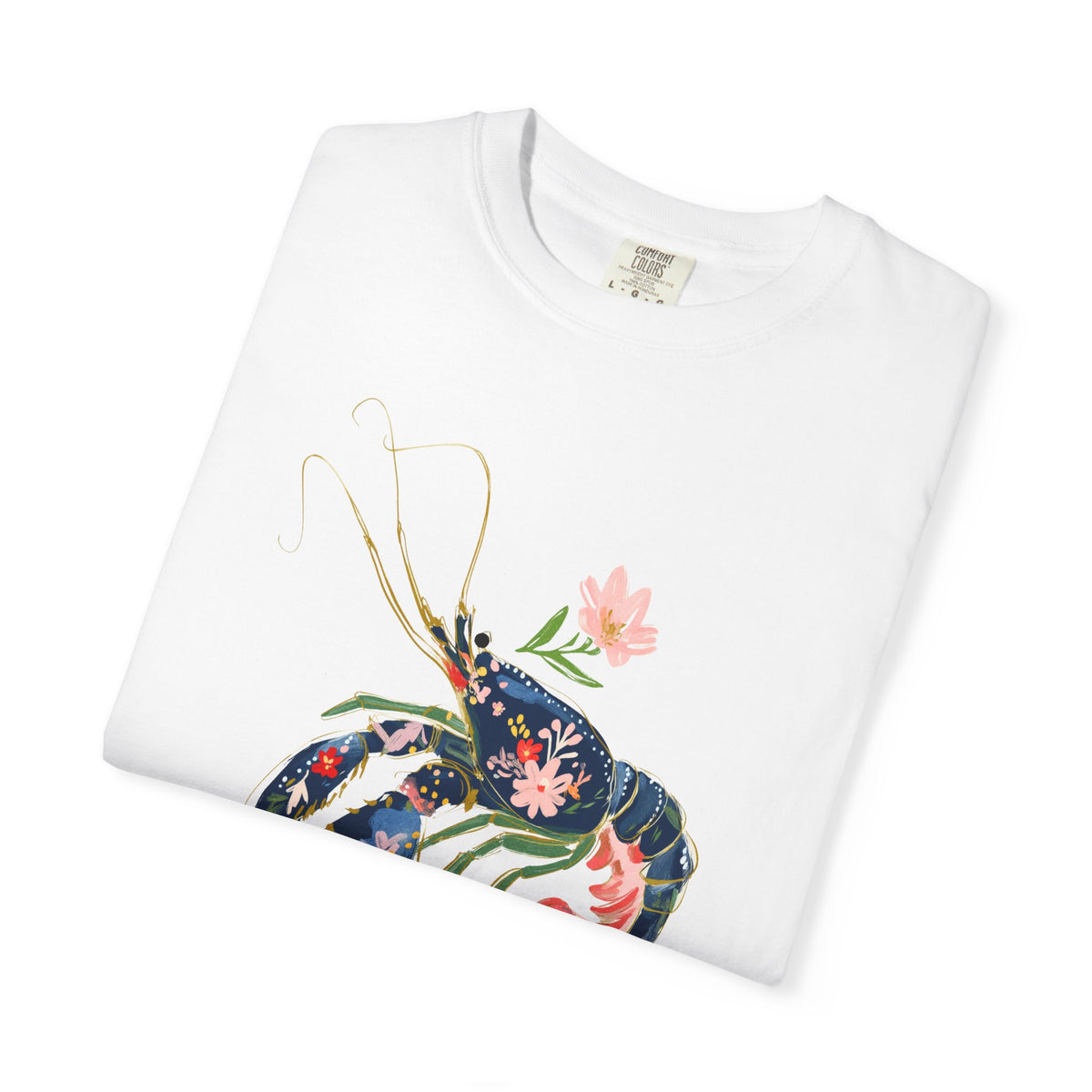 Floral Lobster T Shirt Nautical Sea Life Tee Coastal Gift For Sister Botanical Ocean Graphic Beach – product image 5