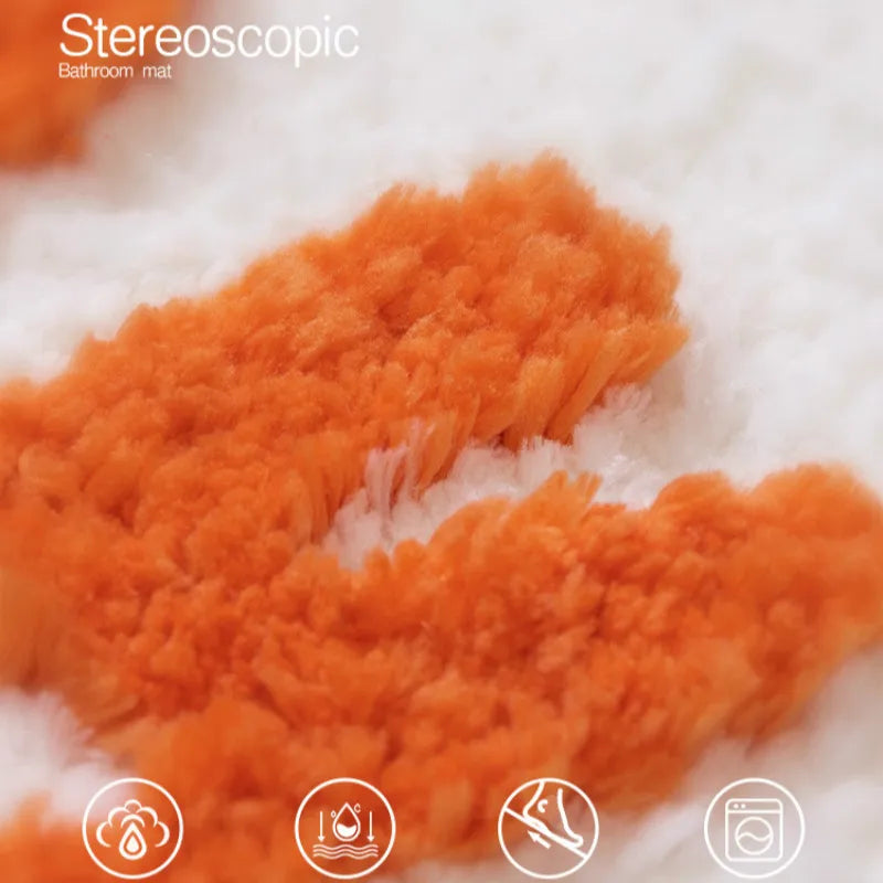 shaggy flower shaped rug alternate detail and styling image