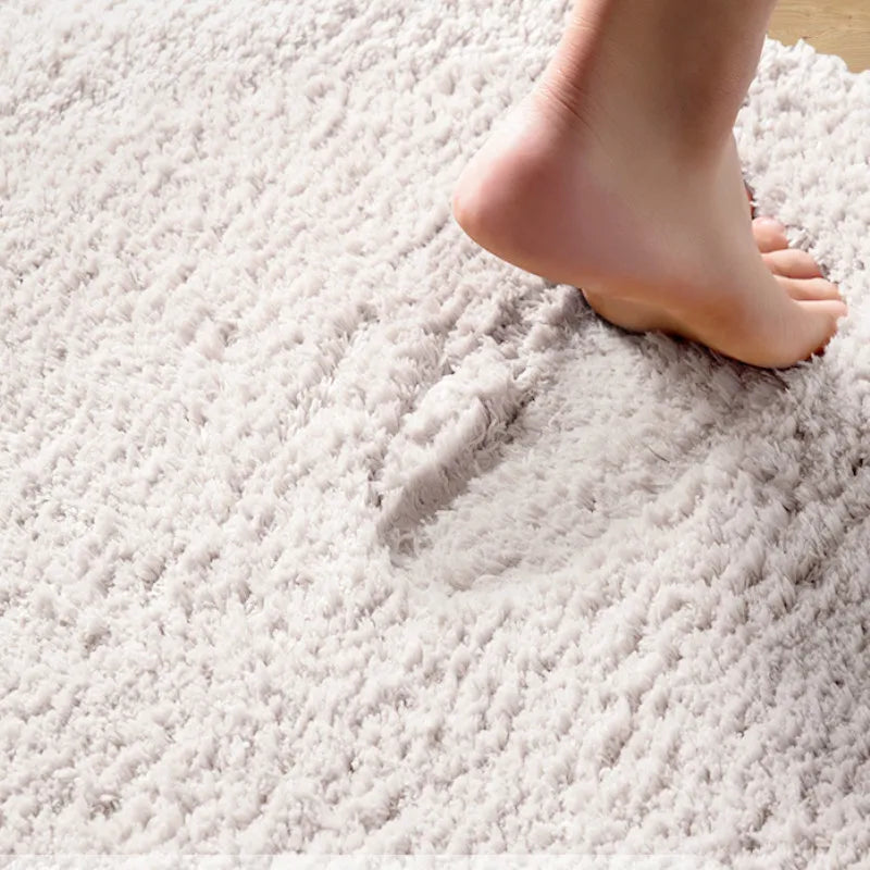 shaggy flower shaped rug alternate detail and styling image