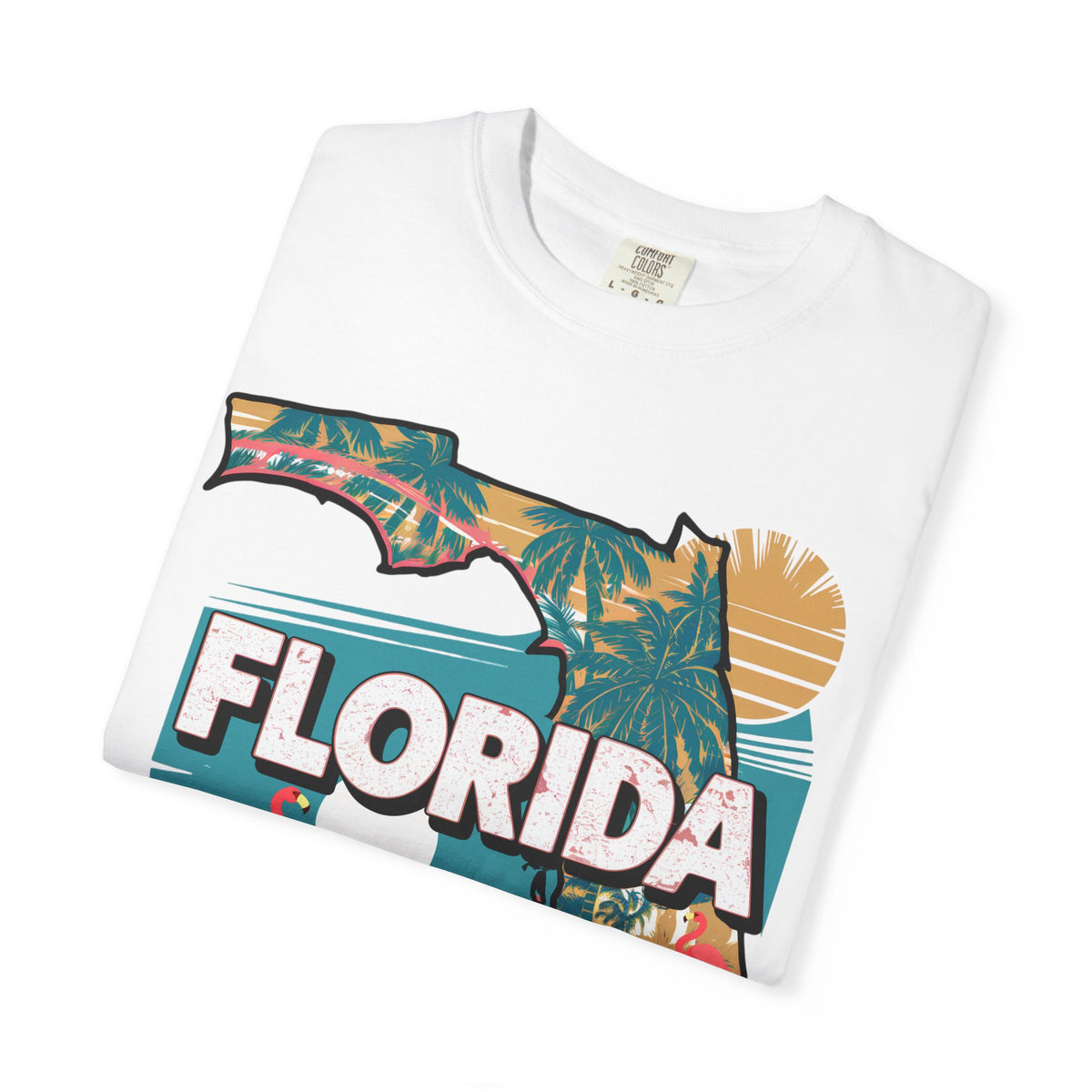 Florida Map T Shirt Summer Florida Tee Beach Aesthetic Shirt Sunshine State Graphic Tee Travel